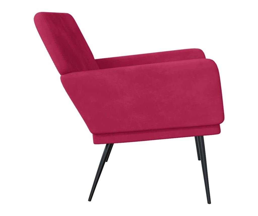 Диван, цвят вино, 108x79x79 см, кадифе - 4