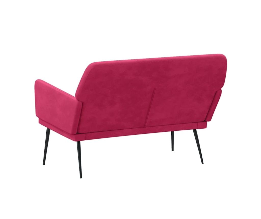 Диван, цвят вино, 108x79x79 см, кадифе - 5