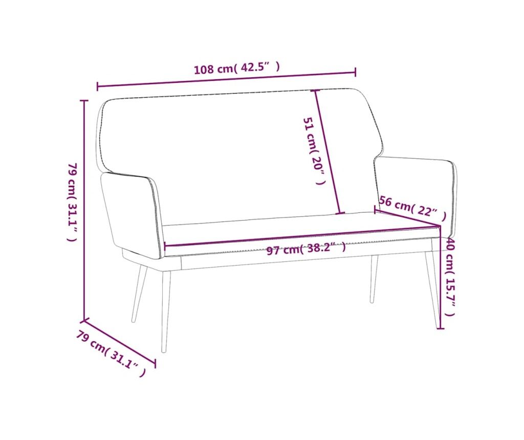 Диван, цвят вино, 108x79x79 см, кадифе - 8