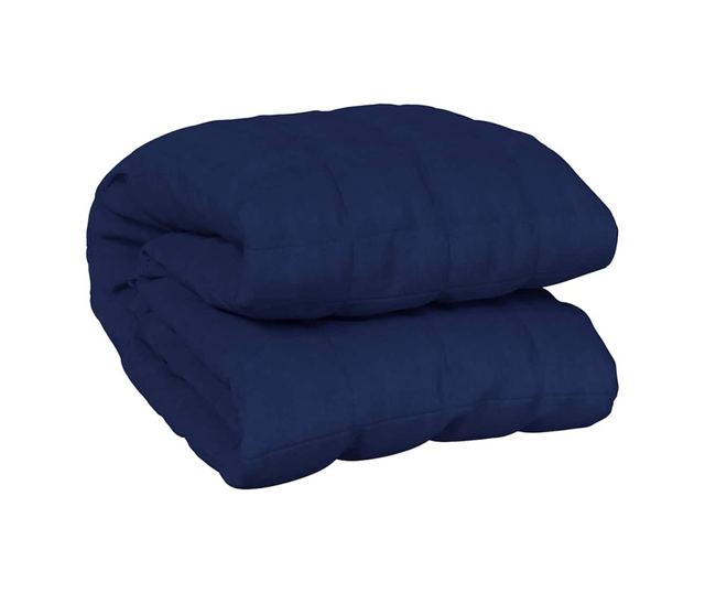 Утежечено одеяло, синьо, 155x220 см, 7 кг, текстилен материал
