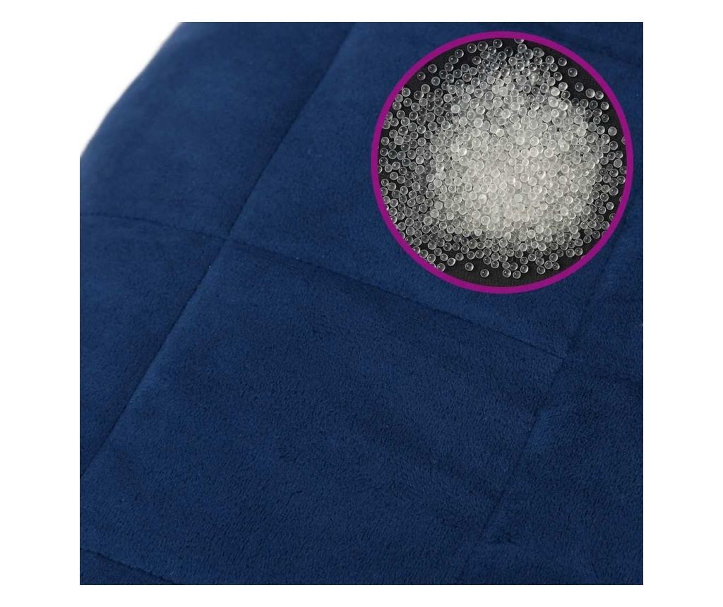 Weighted blanket, blue, 155x220 cm, 11 kg, textile - 6