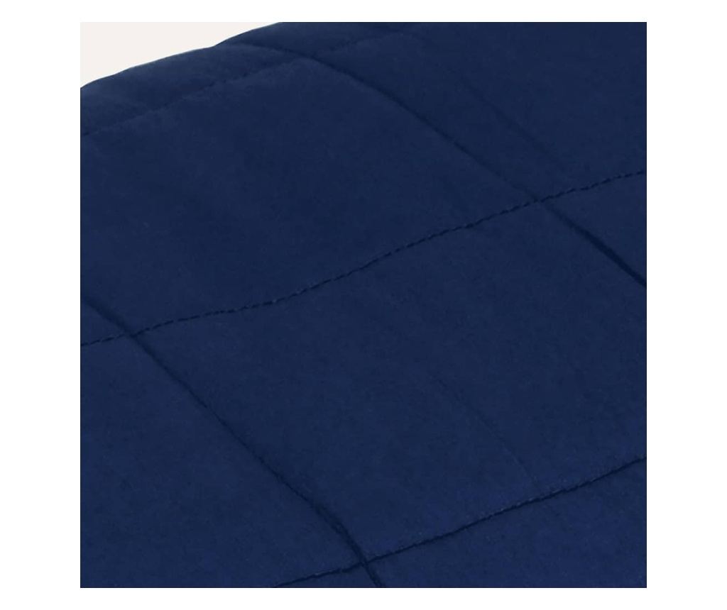 Терапевтично одеяло, синьо, 200x225 см, 13 кг, текстил - 4