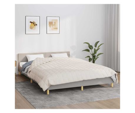 Zátěžová deka, světle krémová, 200x200 cm, 13 kg, textil