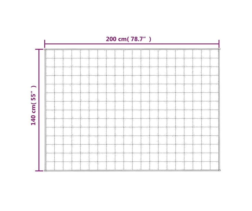 Utješna deka, siva, 140x200 cm, 10 kg, tekstilni materijal - 6