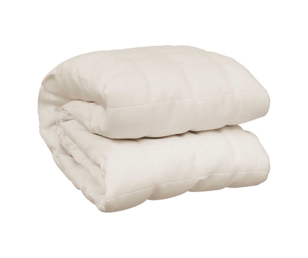 Утежелено одеяло, светло кремаво, 235x290 см, 11 кг, текстил - 2