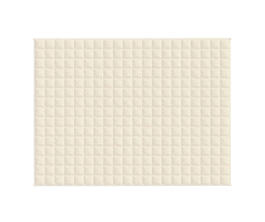 Pătură cu greutăți, crem deschis, 150x200 cm, 11 kg, textil - 3