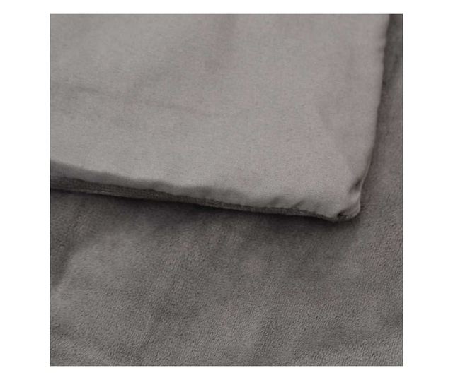 Терапевтично одеяло с калъф, сиво, 140x200 см, 6 кг, текстилен материал