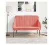 Диван, розов, 110x76x80 см, кадифе thumbnail 1