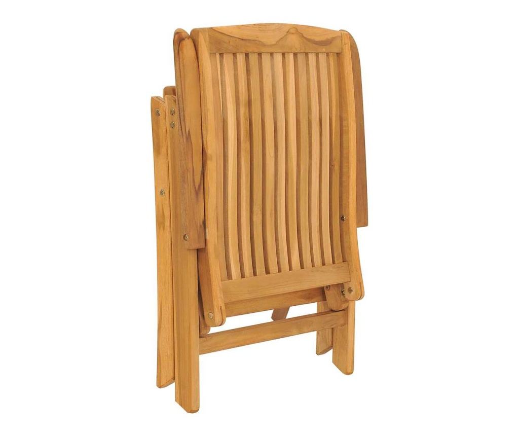 Комплект градински мебели, 3 части, масивно тиково дърво - 7