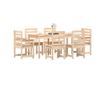 Градински комплект маса, 7 части, масивна борова дървесина thumbnail 4