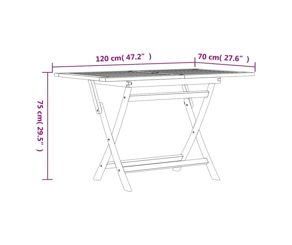Градински комплект, масивно тиково дърво, 5 части - 9