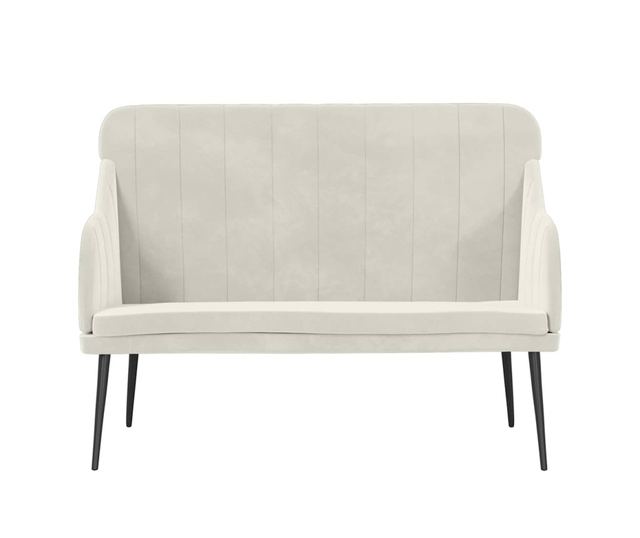 Пейка, кремава, 110x76x80 см, кадифе