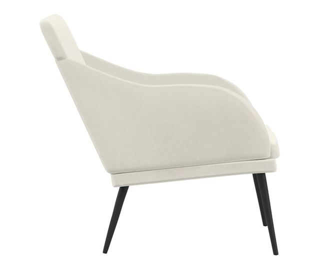 Пейка, кремава, 110x76x80 см, кадифе