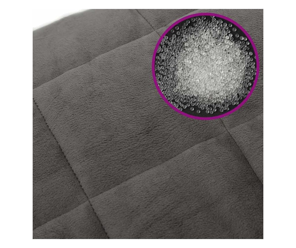 Утежевлено одеяло с калъфка, сиво, 150x200 см, 7 кг, текстил - 6