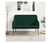 Пейка, тъмнозелена, 110x76x80 см, кадифе thumbnail 1