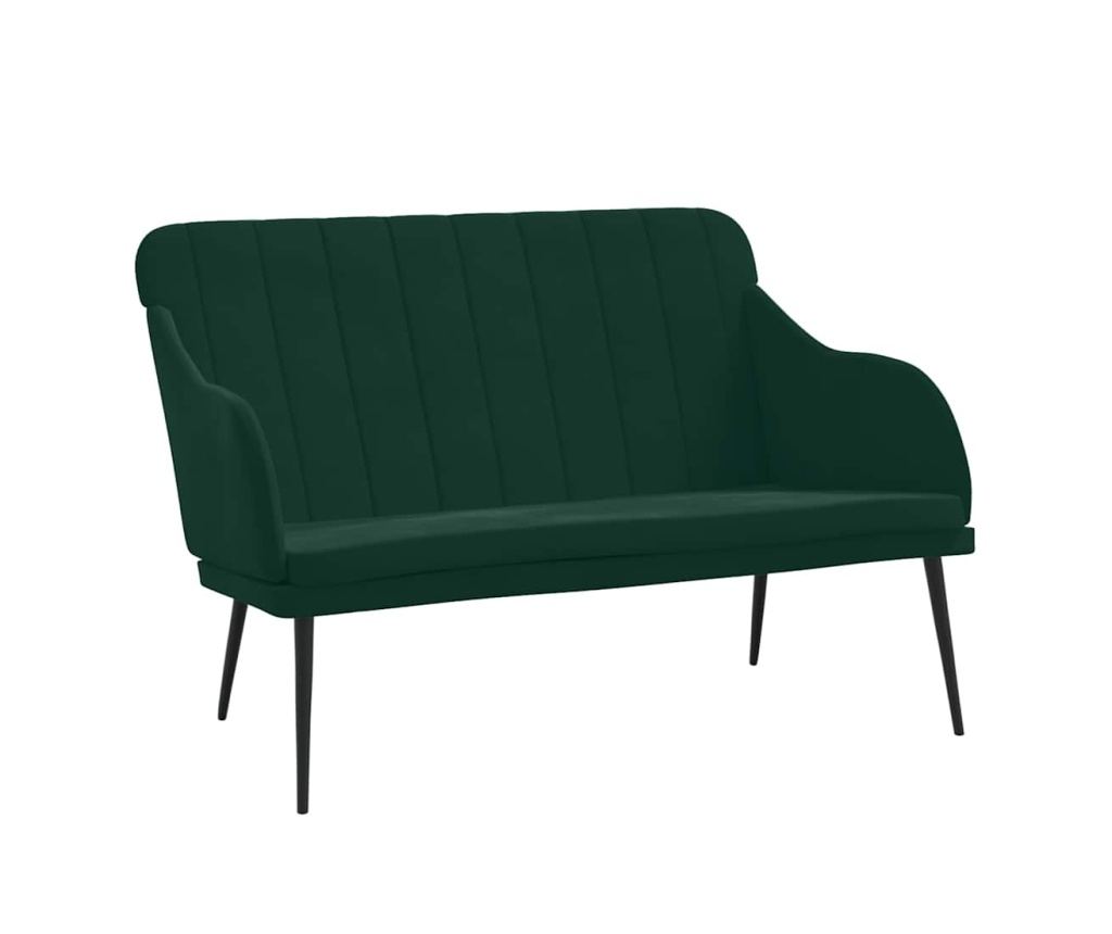 Пейка, тъмнозелена, 110x76x80 см, кадифе - 2