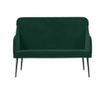 Пейка, тъмнозелена, 110x76x80 см, кадифе thumbnail 3
