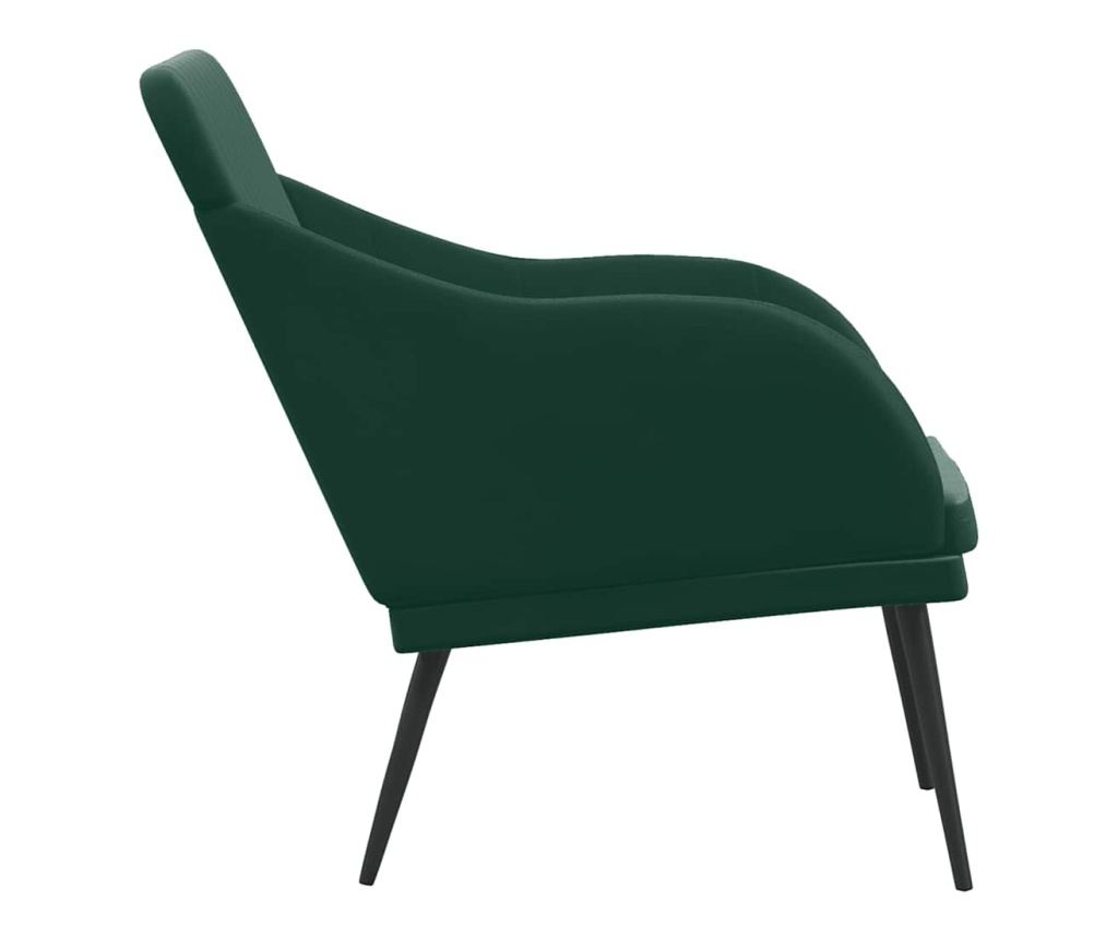 Пейка, тъмнозелена, 110x76x80 см, кадифе - 4