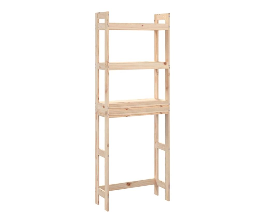 Тоалетна етажерка, 63x26x171 см, Масивна борова дървесина - 2