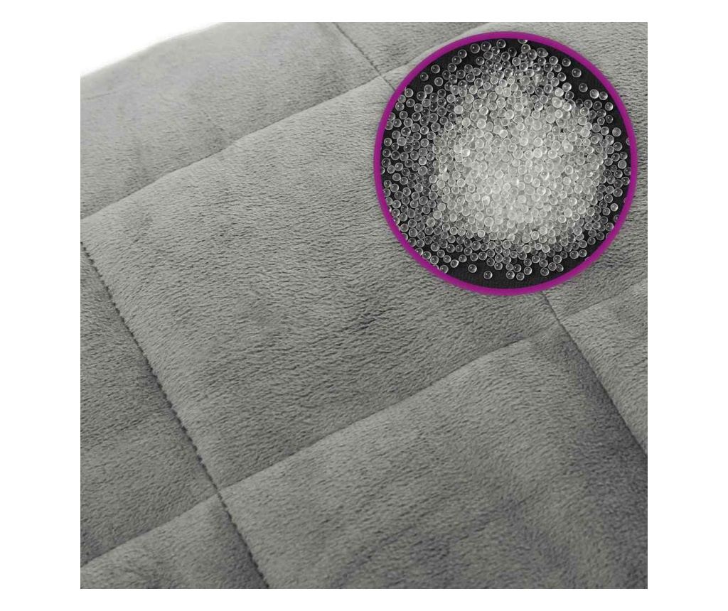 Utješna deka, siva, 200x260 cm, 11 kg, tekstilni materijal - 6