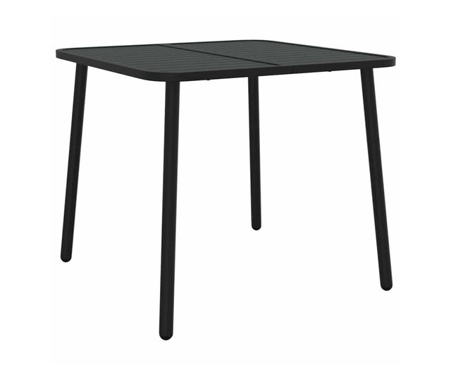 Комплект градински мебели, 5 части, антрацит, стомана