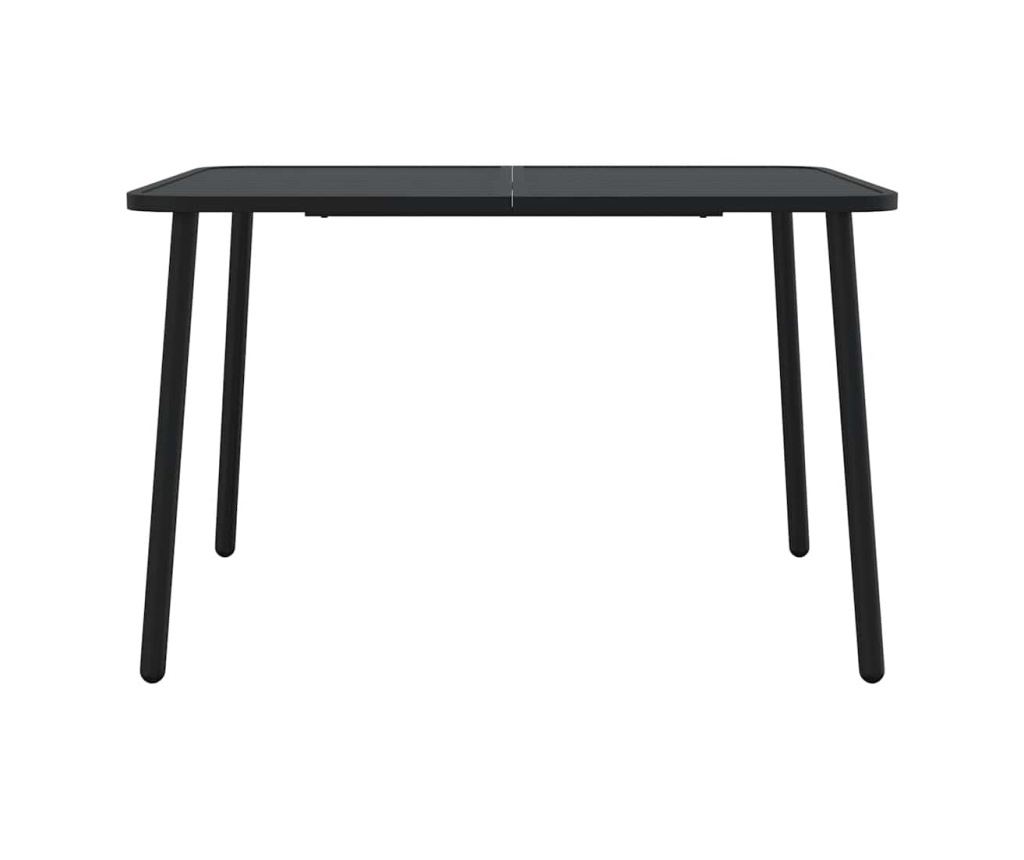 Градински комплект за хранене, 5 части, антрацит, стомана - 8