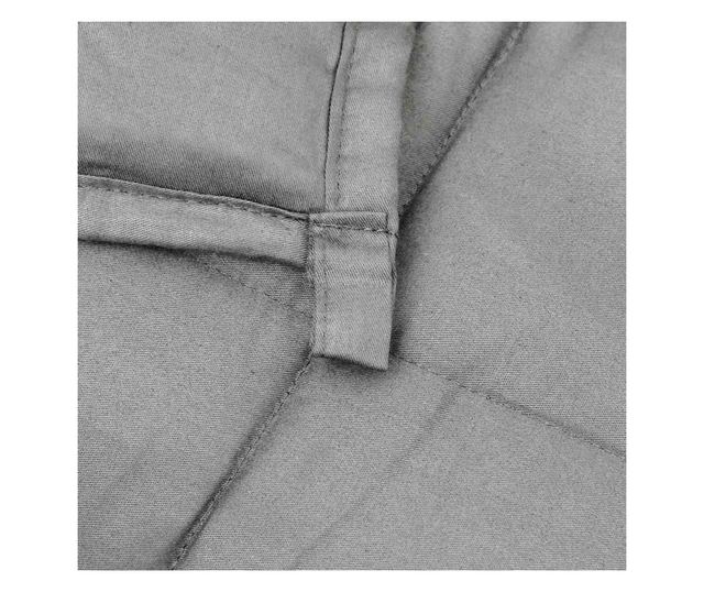 Утежелено одеяло, сиво, 235x290 см, 11 кг, текстил