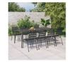 Комплект градински мебели, 9 части, антрацит, стомана thumbnail 1