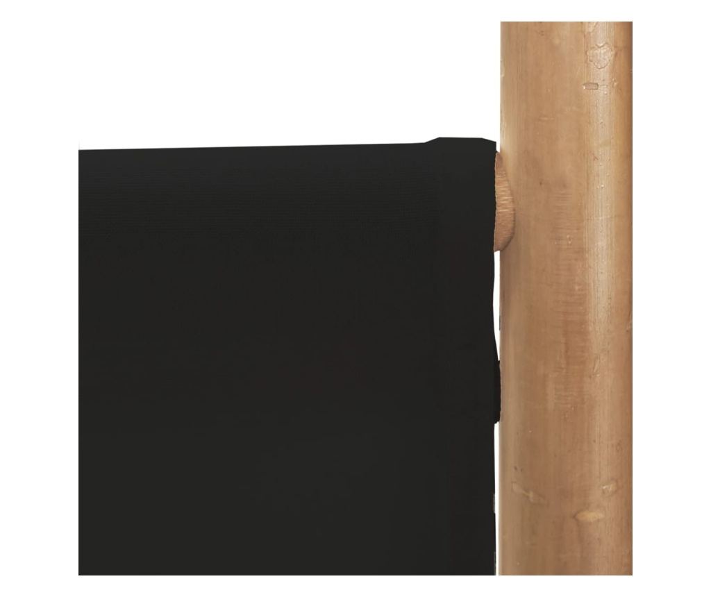 3-панелен сгъваем разделител за стая 120 см бамбук и плат - 8