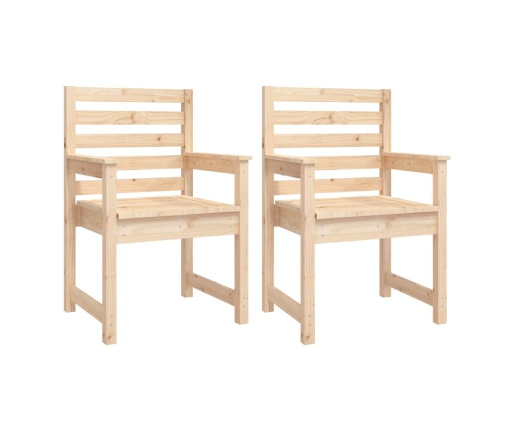 Garden Dining Set, 11 Pieces, Solid Pine Wood - 7