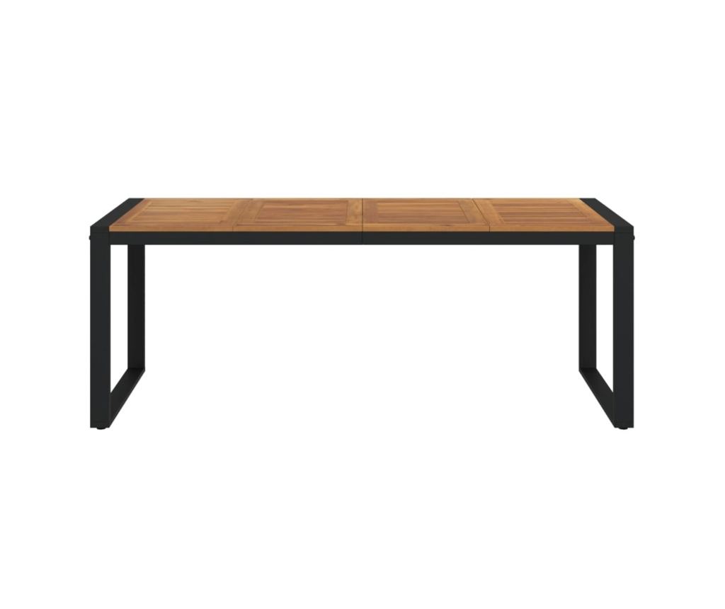 Masă grădină picioare formă de U 200x90x75 cm lemn masiv acacia - 3