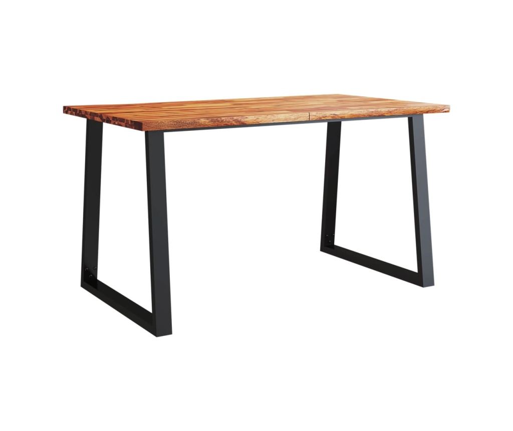 Комплект за хранене от 3 части, естествени ръбове, масивен акациев дървен материал - 3