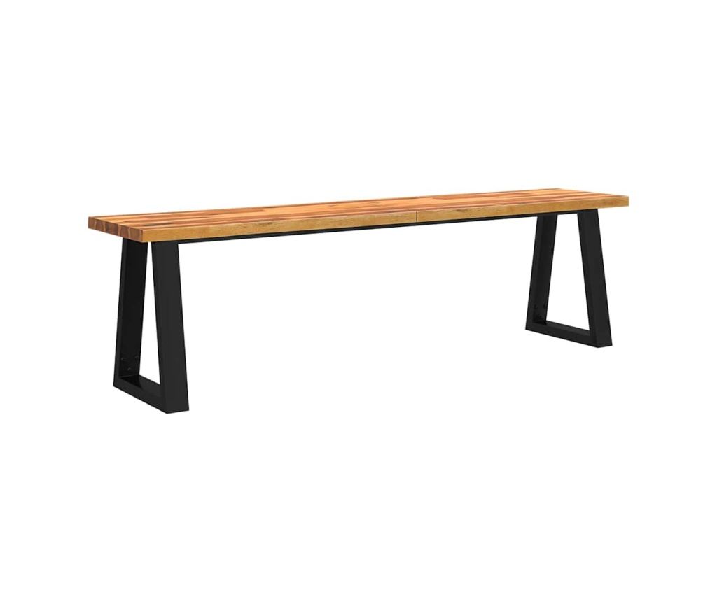 Комплект за хранене от 3 части, естествени ръбове, масивен акациев дървен материал - 4