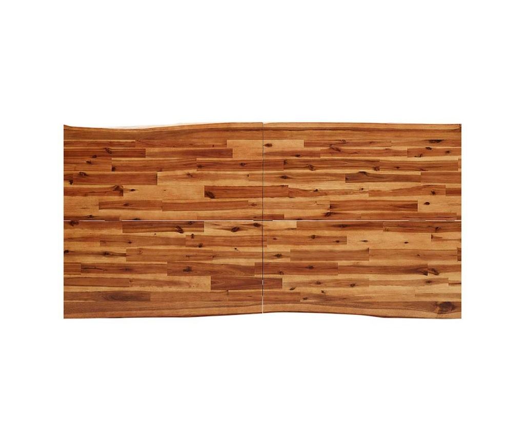 Комплект за хранене от 3 части, естествени ръбове, масивен акациев дървен материал - 5