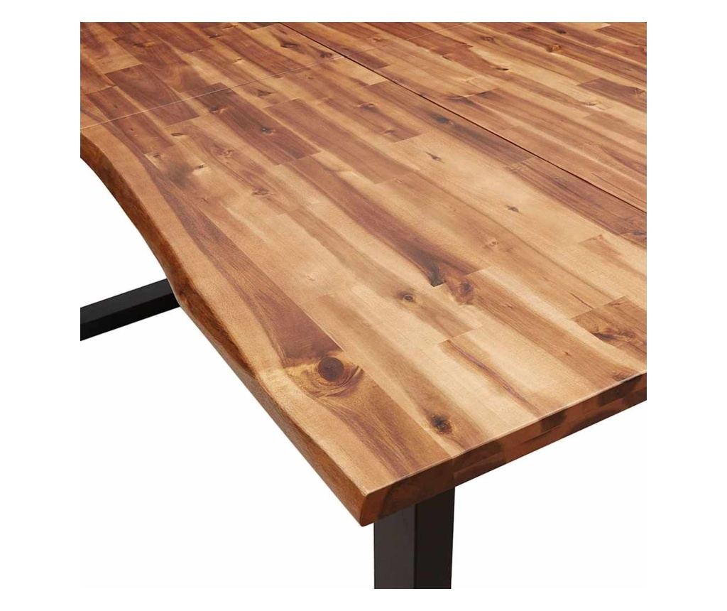 Комплект за хранене от 3 части, естествени ръбове, масивен акациев дървен материал - 7