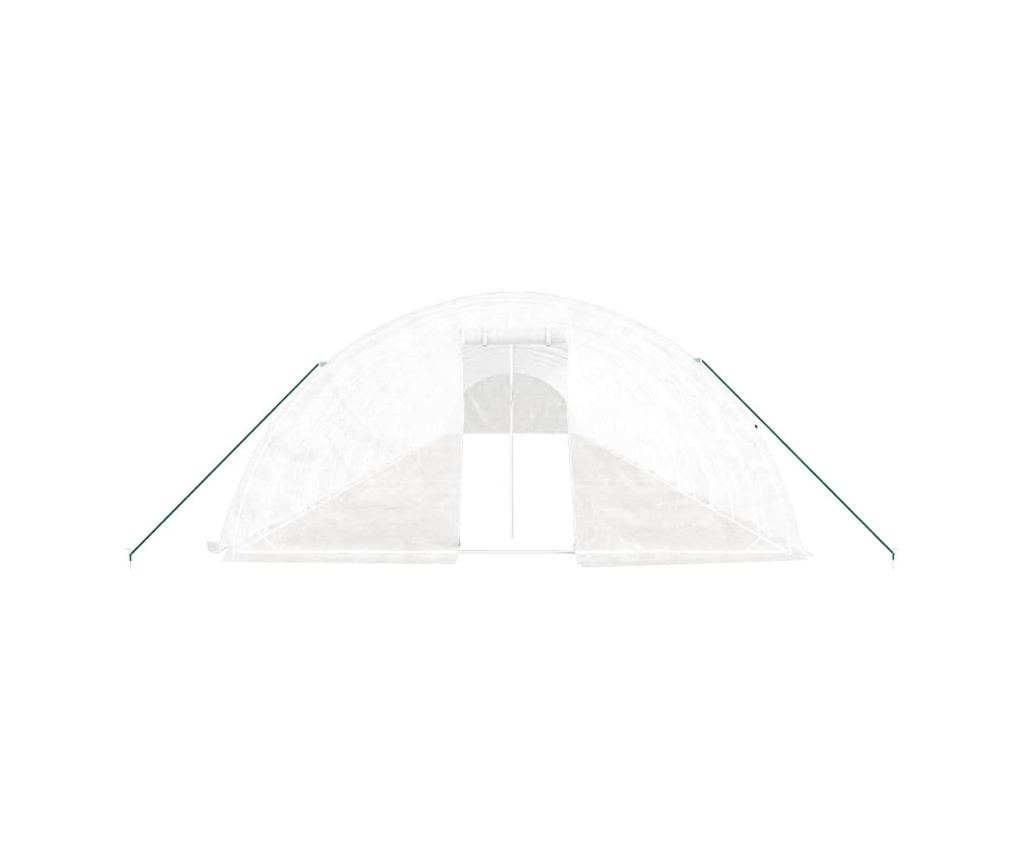 Оранжерия със стоманена рамка, бяла, 120 m², 24x5x2,3 m - 4