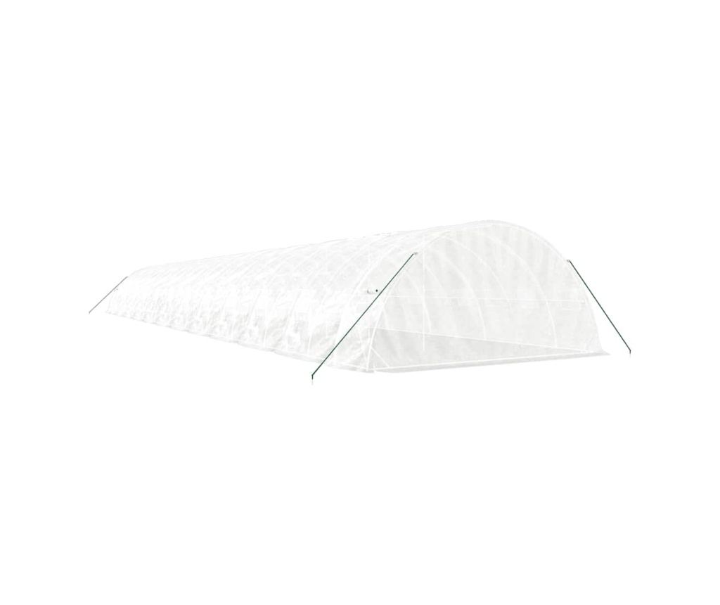 Оранжерия със стоманена рамка, бяла, 120 m², 24x5x2,3 m - 6