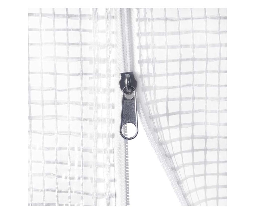 Оранжерия със стоманена рамка, бяла, 120 m², 24x5x2,3 m - 10