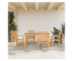 Комплект градински мебели, масивна тикова дървесина, 5 части thumbnail 1