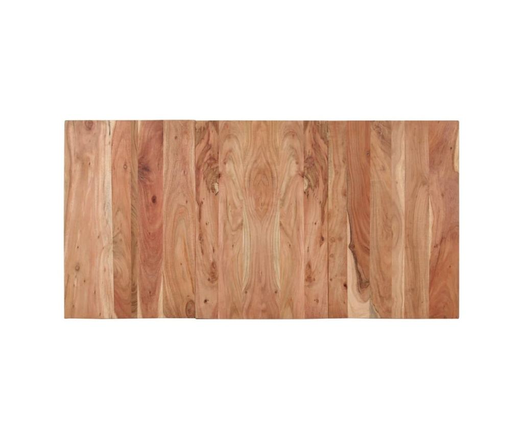 Τραπέζι κουζίνας, μαύρο, 140x70x76 εκ., μασίφ ξύλο ακακίας - 4