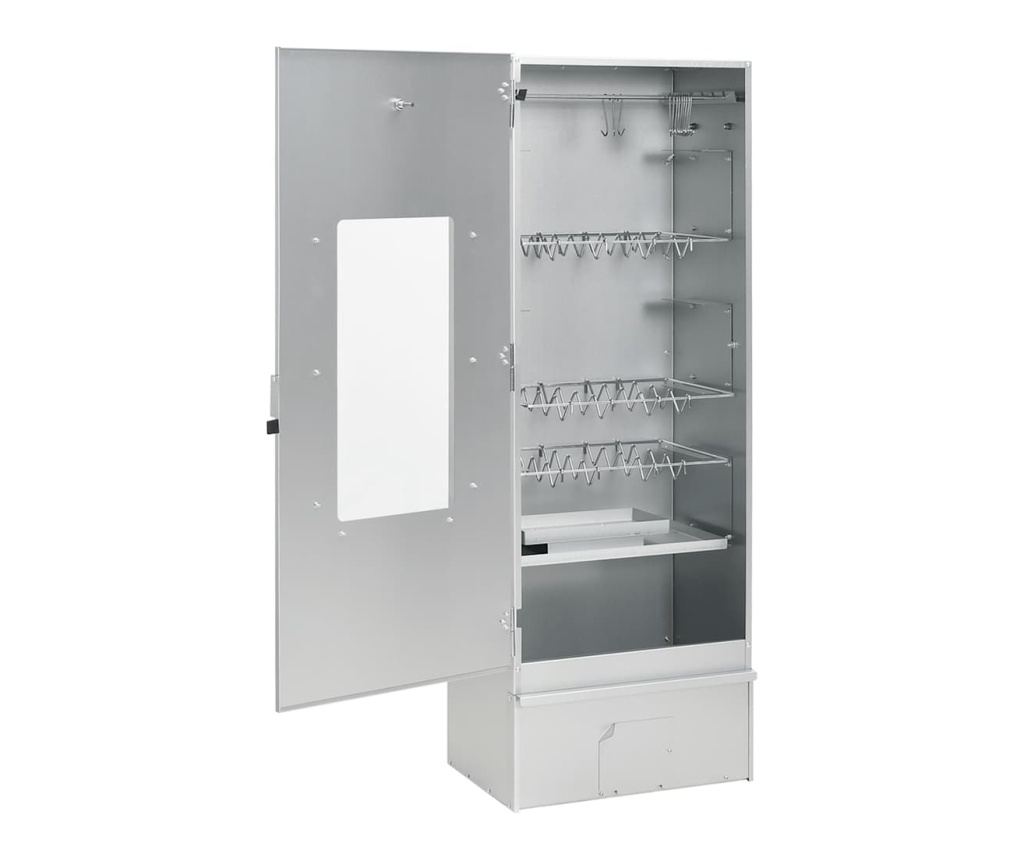 Пушилка за барбекю с дървени стърготини 44,5x29x110 см поцинкована стомана - 6