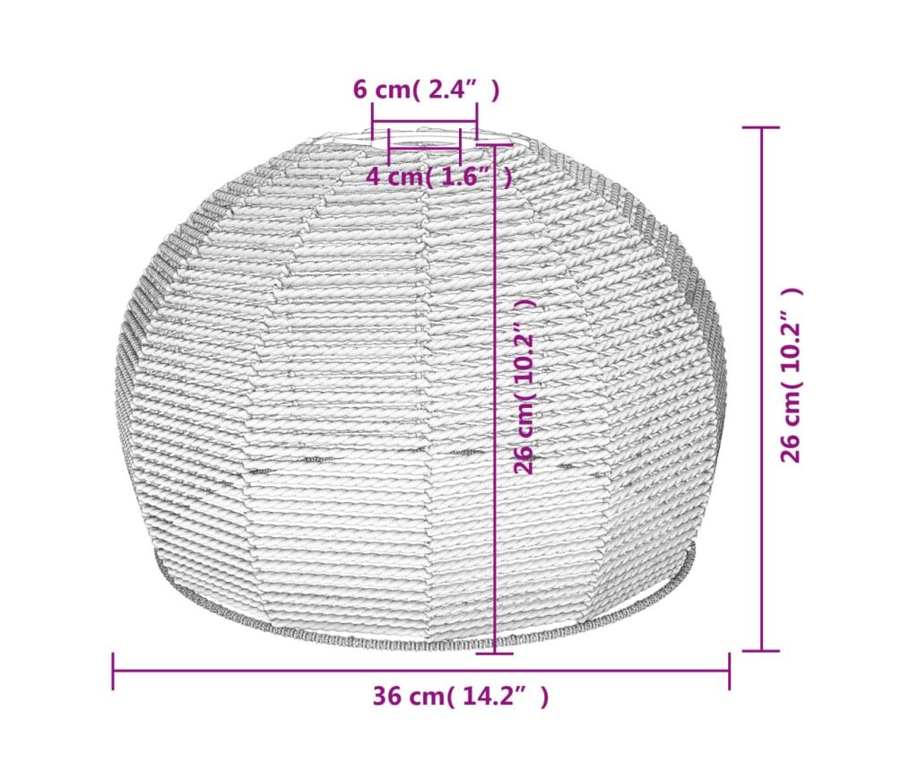 Лампион, Ø36x26 см, желязо и хартия - 6