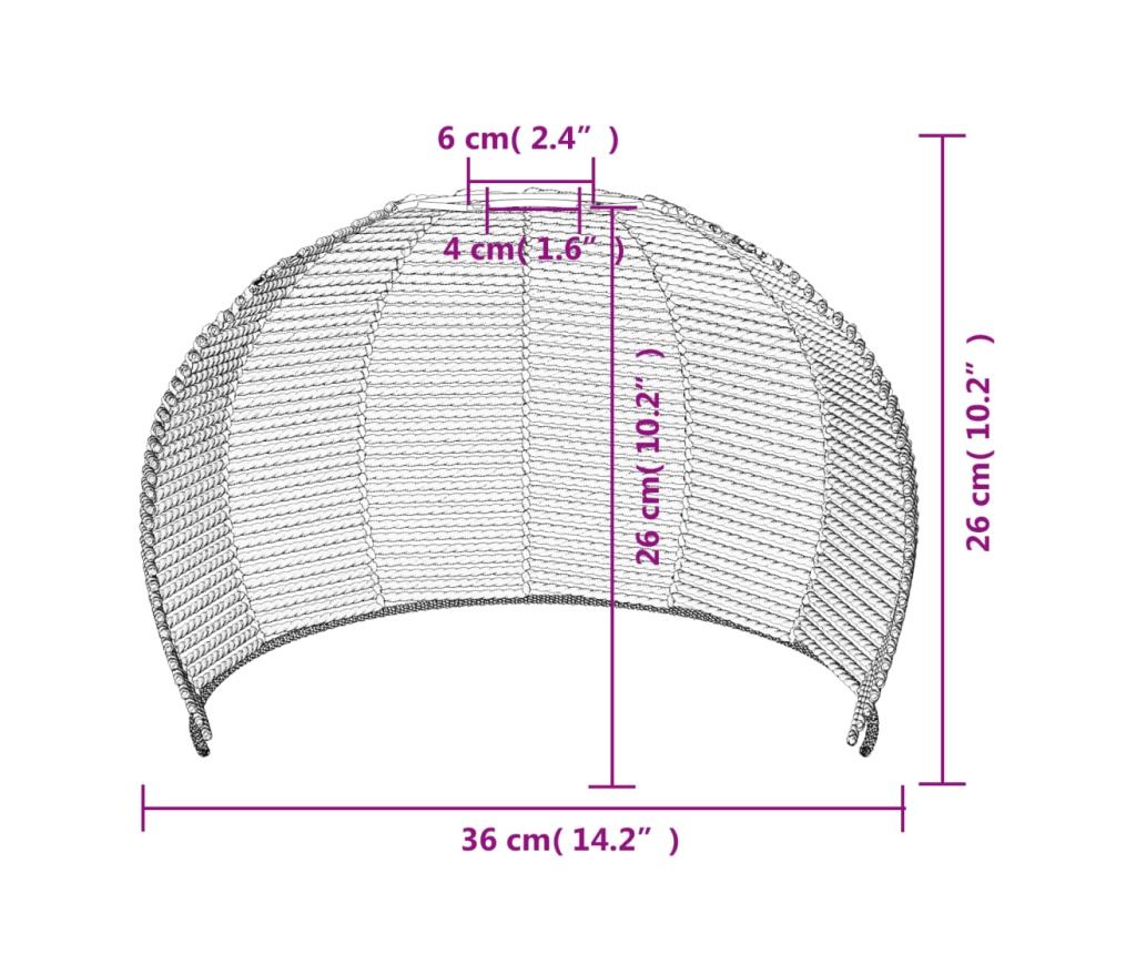 Лампион, Ø36x26 см, желязо и хартия - 7