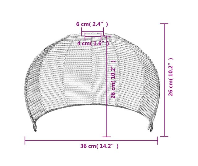 Лампион, Ø36x26 см, желязо и хартия
