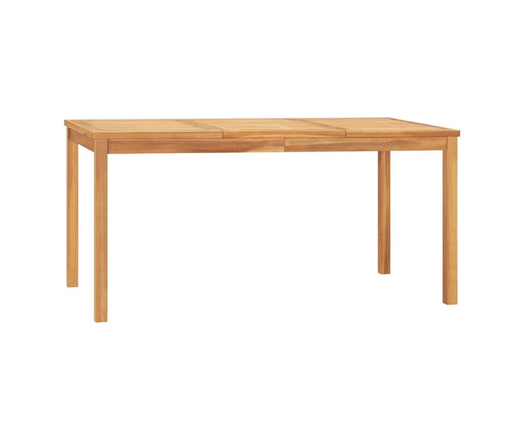 Комплект градински мебели, масивна тикова дървесина, 5 части - 8