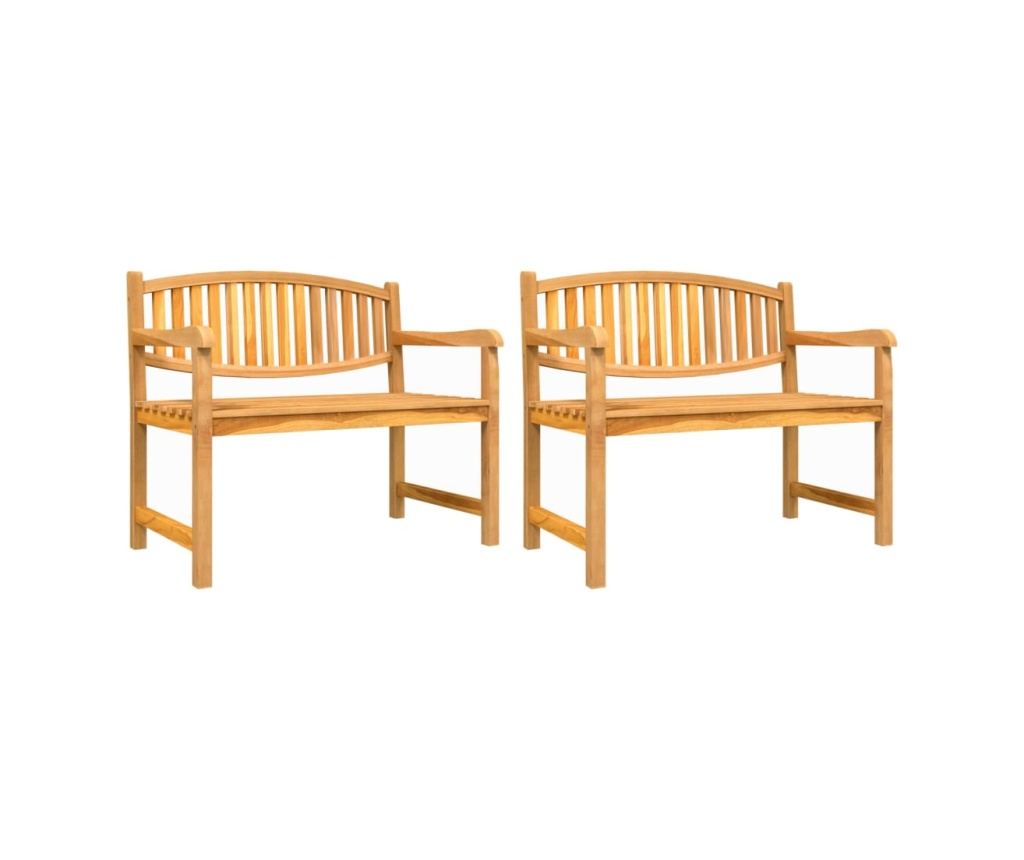 Градински комплект за хранене, масивен тик, 5 части - 6