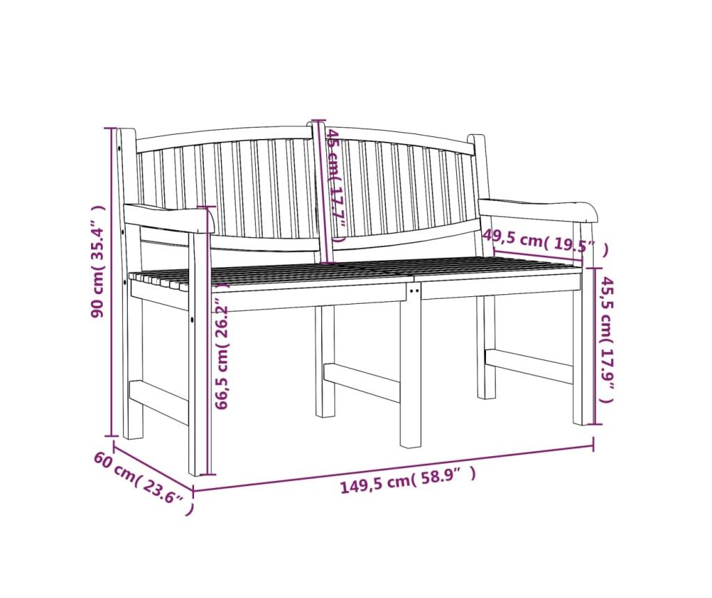 Σετ Τραπεζαρίας Κήπου, Μασίφ Ξύλο Τικ, 5 Τεμάχια - 12