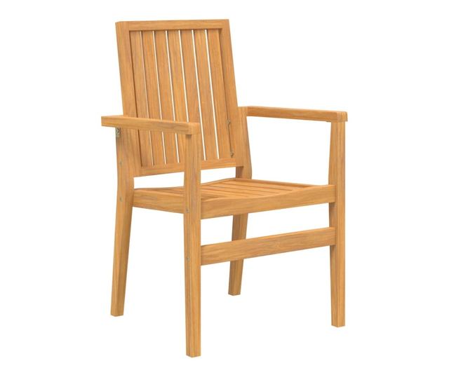 Градински комплект маса, масивно тиково дърво, 5 части