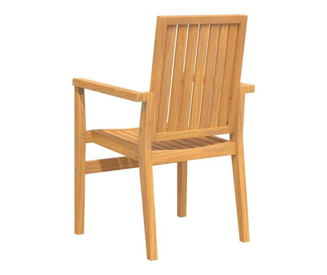 Градински комплект маса, масивно тиково дърво, 5 части