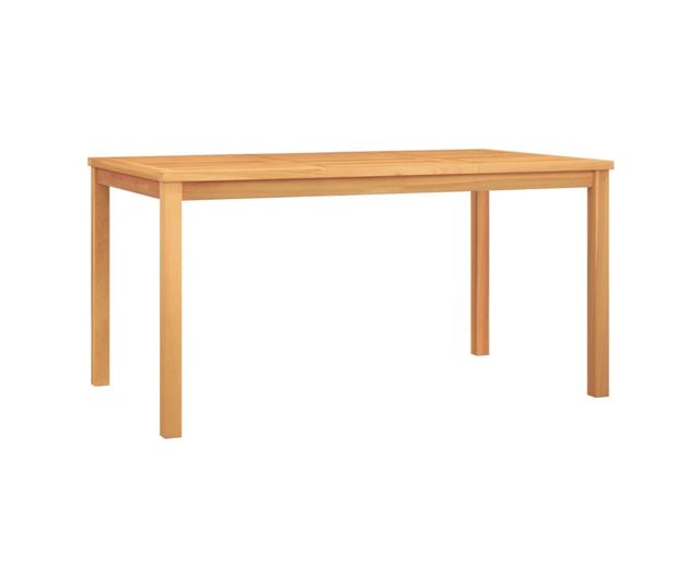 Градински комплект маса, масивно тиково дърво, 5 части